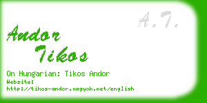 andor tikos business card